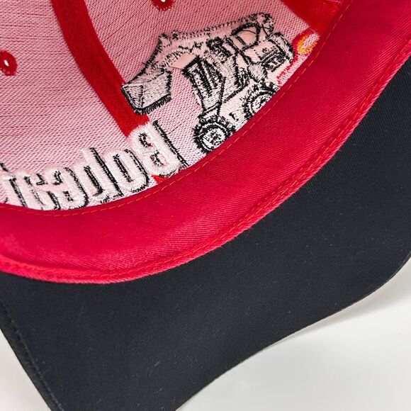 Vintage 90s Bobcat Company Hat Cap Farmer Farming Construction Equipment Red - Picture 5 of 9